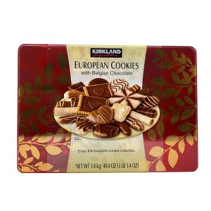 European Cookies Kirkland Signature with Belgian, Chocolate, 49.4 Oz