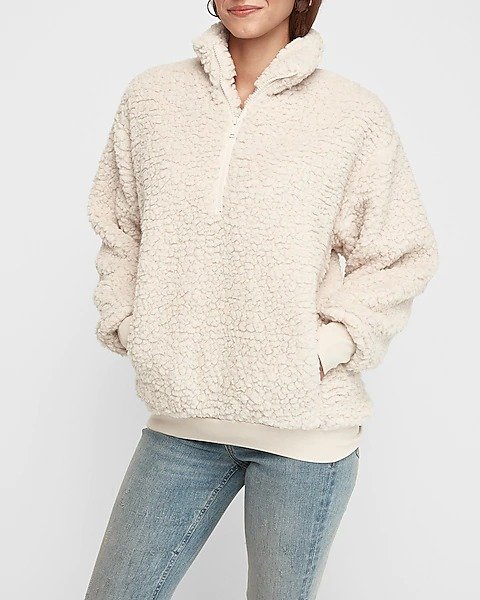 Cozy Sherpa Quarter Zip Sweatshirt