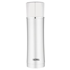 Thermos 17-Ounce Vacuum Insulated Stainless Steel Briefcase Bottle White