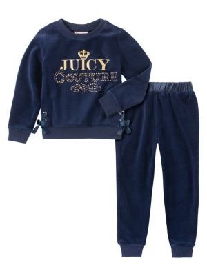 Juicy Couture Little Girl's 2-Piece Assorted Velour Satin Set