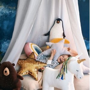 H&M 儿童房床上用品、装饰等特卖 装扮宝宝自己的小天地