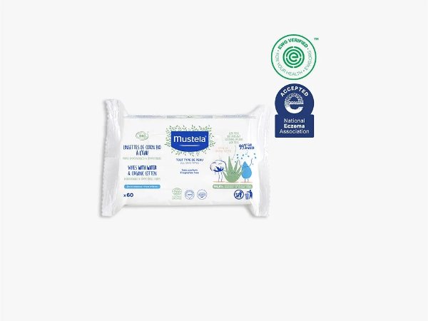 Certified Organic Water Wipes with Cotton and Aloe