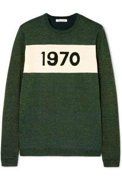 1970 metallic wool-blend sweater