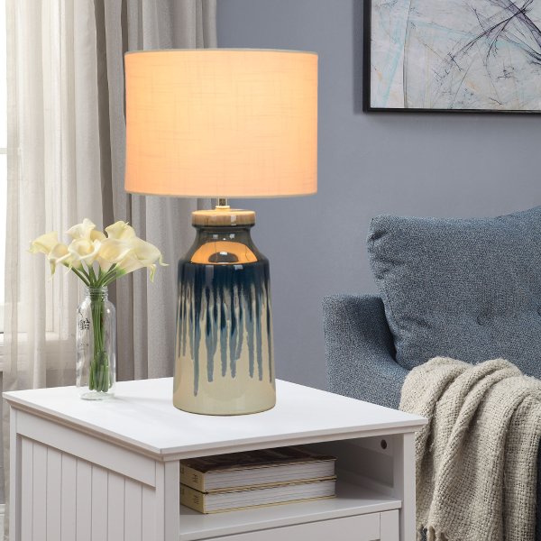 Better Homes and Gardens Large Drip Ceramic Lamp