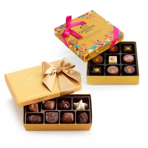 巧克力节新口味礼盒 9颗装+巧克力金色礼盒 8颗装