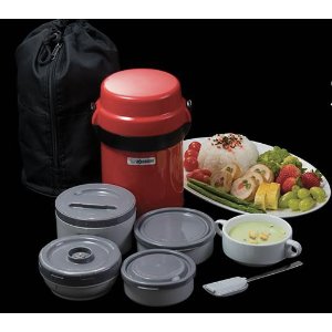 ZOJIRUSHI Mr. Bento® Stainless Lunch Jar SL-JAE14 Apple Red