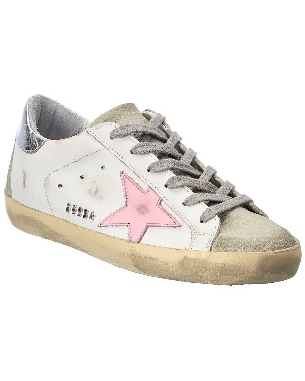 Superstar Leather & Suede Sneaker / Gilt