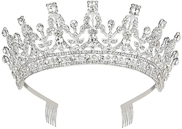 Wedding Tiara Bridal Tiara Crystal Rhinestones Tiara Crown with Comb for Bridal Wedding(Comb Style-7)