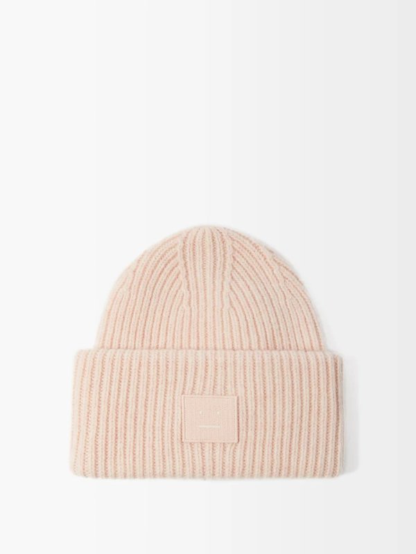 Pansy Face patch wool beanie hat | Acne Studios