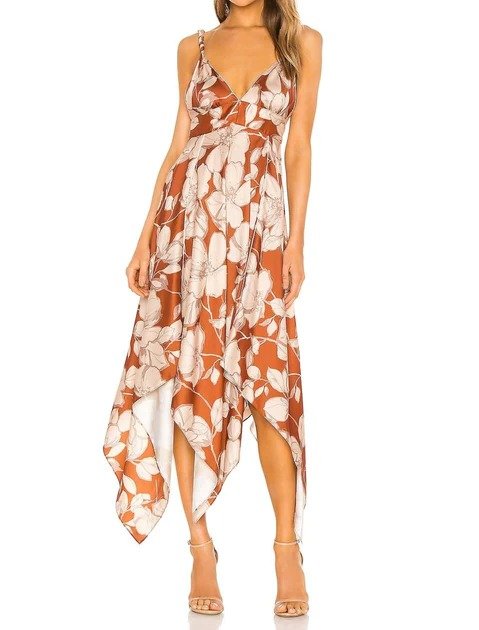 gaiana dress in sand floral