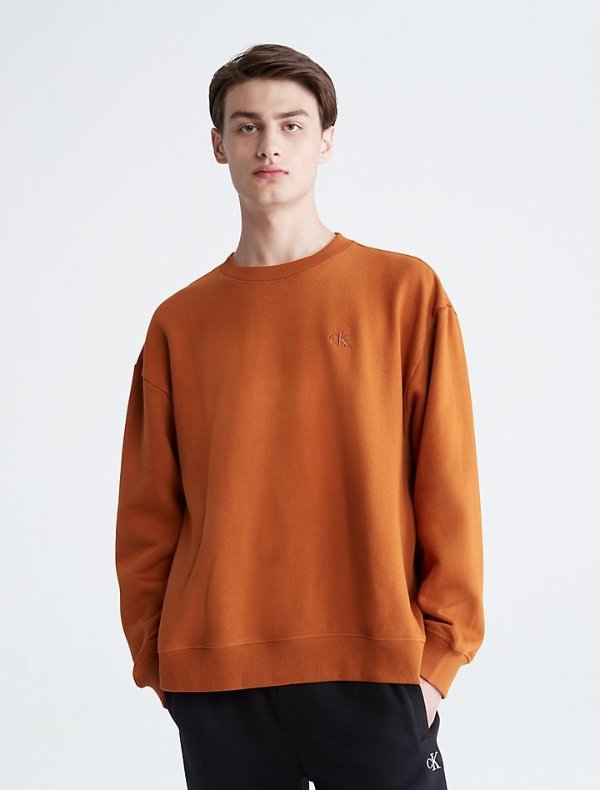 Relaxed Fit Archive Logo Fleece Sweatshirt | Calvin Klein