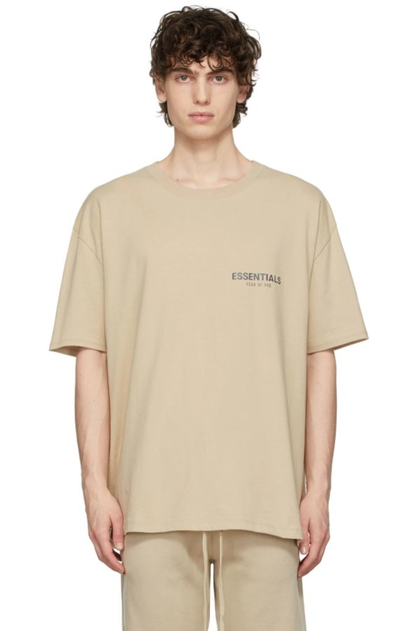 SSENSE 独家发售米色平纹针织 T 恤