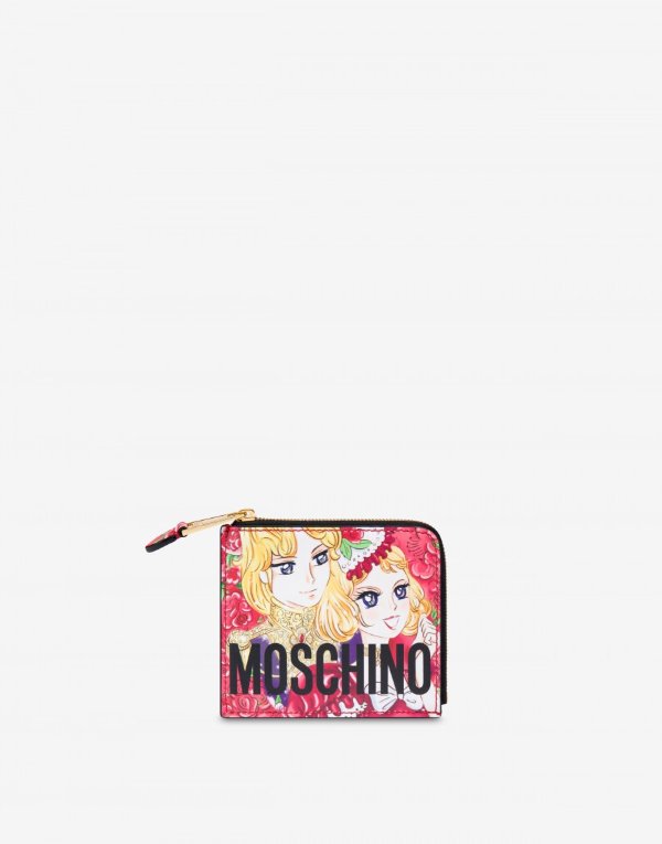 Wallet with Anime print - Anime Antoinette - FW20 COLLECTION - Moods - Moschino | Moschino Official Online Shop