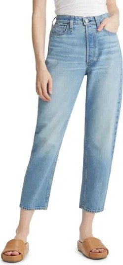 Alissa High Waist Barrel Leg Crop Jeans