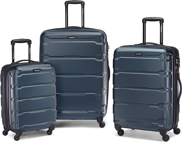 Omni PC Hardside Expandable Luggage with Spinner Wheels, Teal, 3-Piece Set (20/24/28)