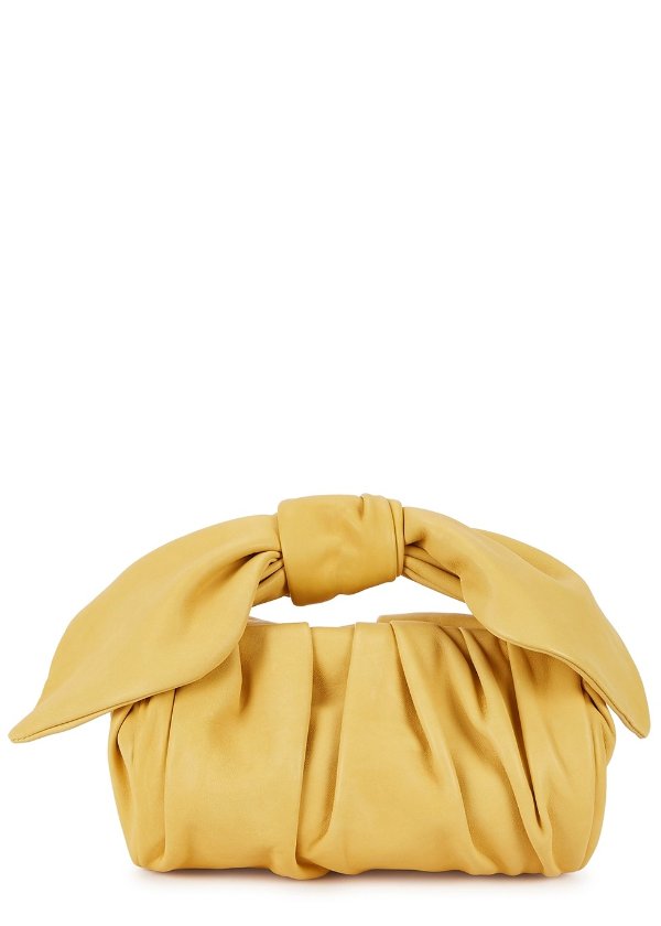 Nane yellow leather top handle bag