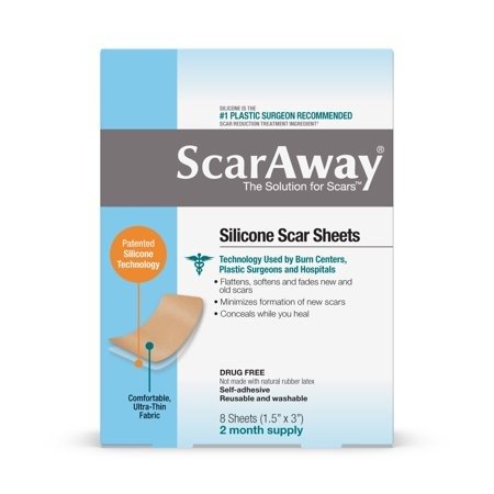 Silicone Scar Sheets, 4 Reusable Sheets, 2 Month Supply