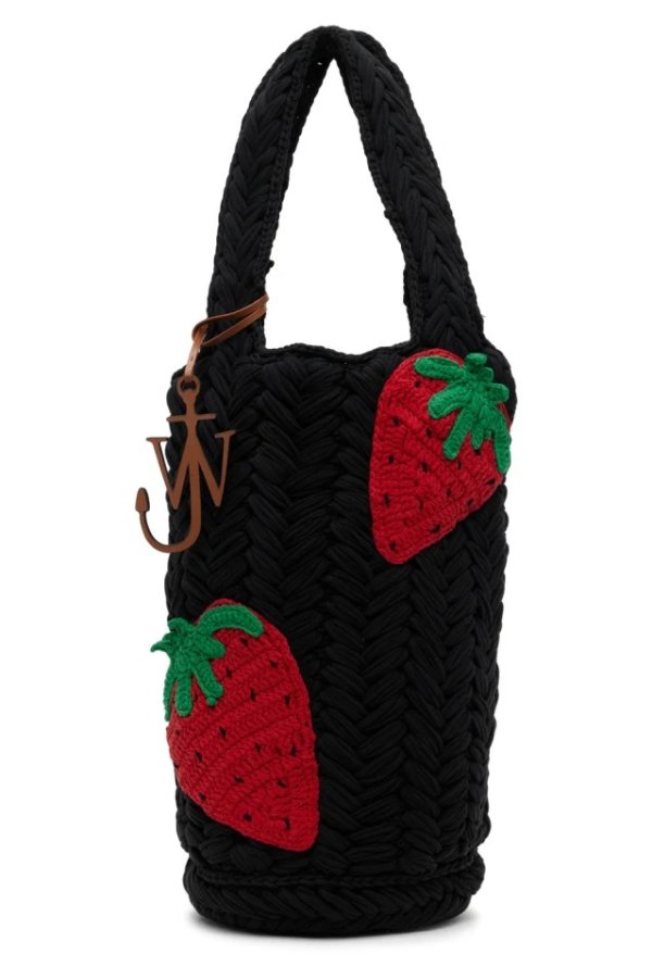 Black Knit Strawberry 包包