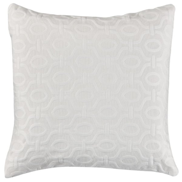 Valiant 20 in. White Square Decorative Pillow-9709900410 - The Home Depot