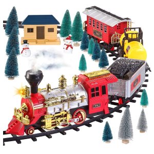 JOYIN Christmas Train Sets Gift with Lights & Sounds