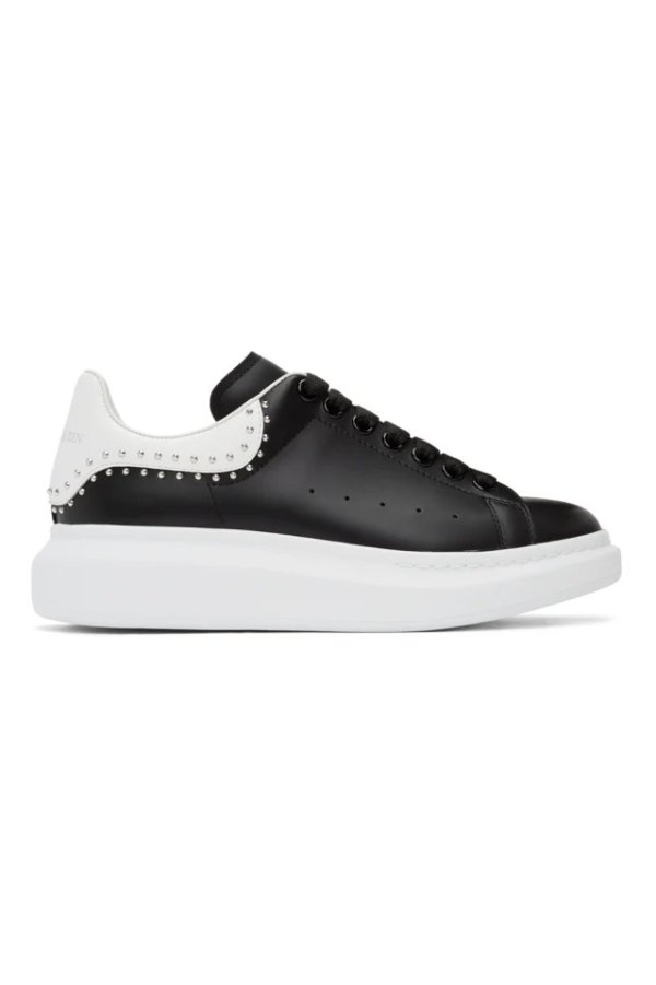 Black & White Studded Oversized Sneakers