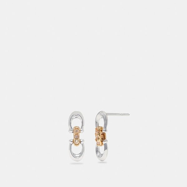 Linked Signature Stud Earrings