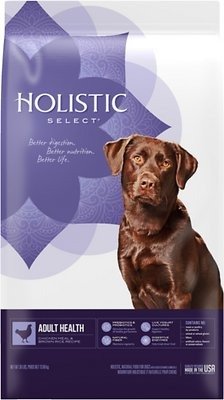 Holistic Select Adult Health Chicken Meal & Brown Rice Recipe Dry Dog Food, 30-lb bag - Chewy.com