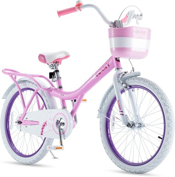Jenny Kids Bike Girls 12 14 16 18 20 Inch Children's Bicycle with Basket for Age 3-12 Years