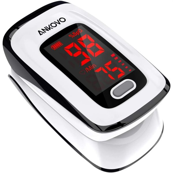 Fingertip Pulse Oximeter with Batteries & Lanyard,Bar Graphs,Heart Rate Monitor,500E