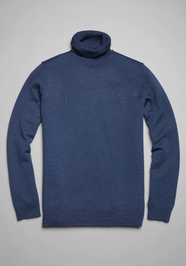 Traveler Collection Merino Wool Turtleneck Sweater - Big & Tall - New Arrivals | Jos A Bank