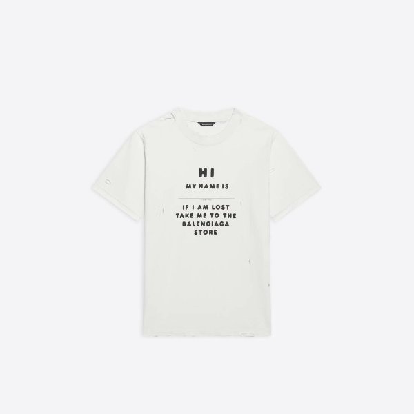 Women's Hi My Name Is Small Fit T-shirt in White