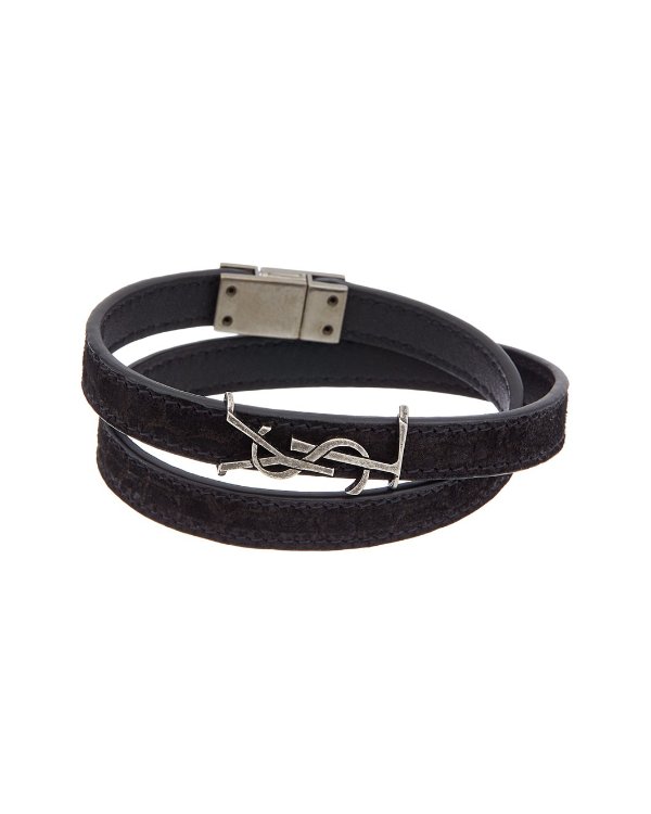 Opyum Double Wrap Leather Bracelet