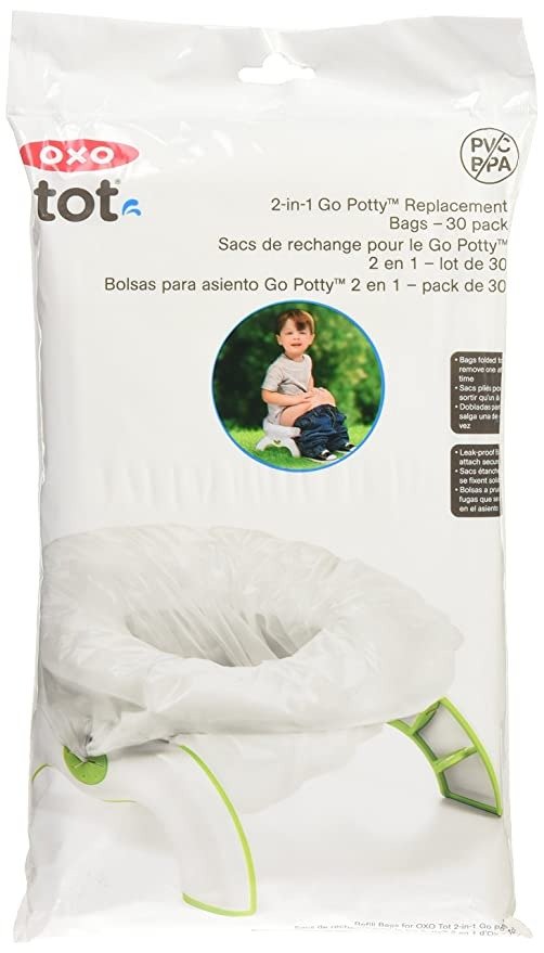 OXO Tot 2-in-1 Go Potty Refill Bags, 30 Count , White