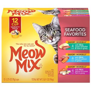 Meow Mix 喵星人湿猫粮 海鲜风味12盒 多款可选