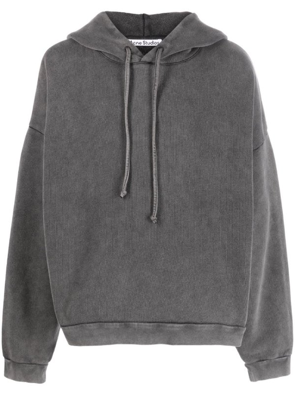 logo patch cotton hoodie