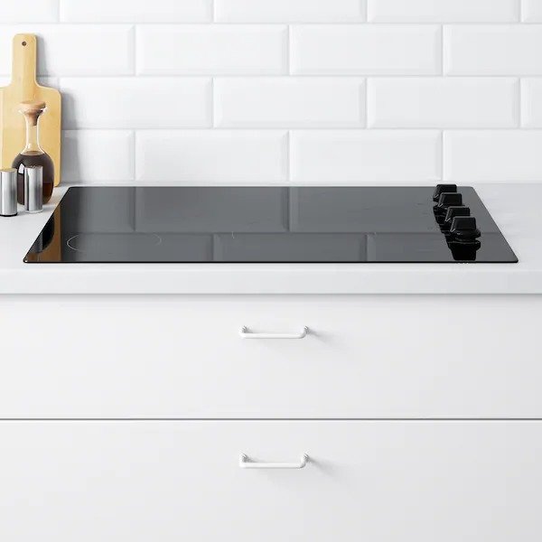 ELDIG 4 element glass ceramic cooktop - black - IKEA