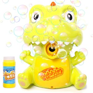 KULARIWORLD Bubble Machine for Kids Toddlers Handheld Dinosaur Bubbles Blower Maker