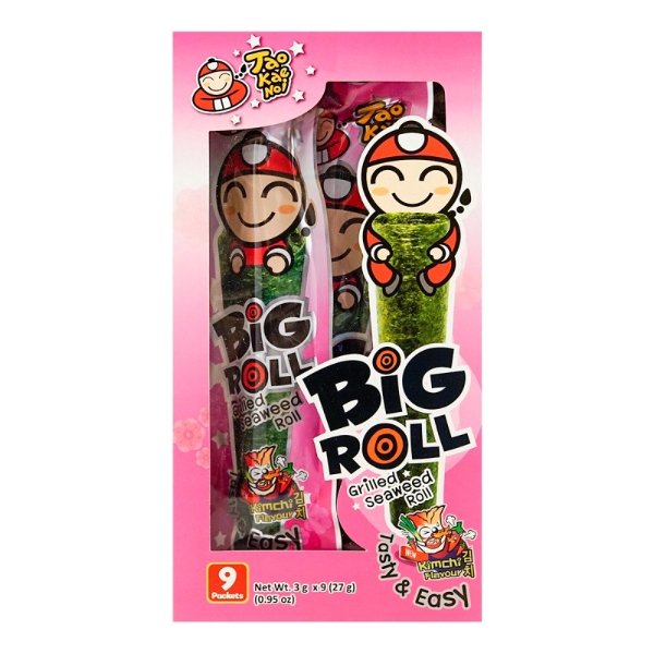 TAO KAE NOI BIG ROLL Grilled Seaweed Roll Kimchi Flavor 9 Packets