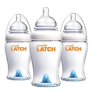 史低价：Munchkin Latch 防胀气奶瓶 4盎司 3个装