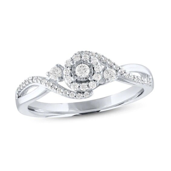 Diamond Ring 1/4 ct tw 10K White Gold|Kay