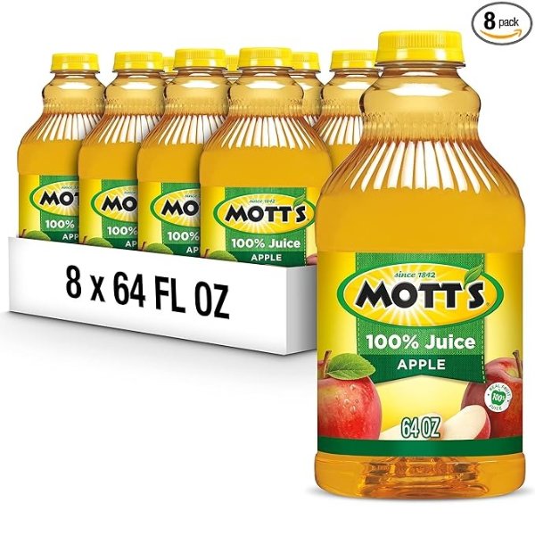 Mott's 100 percent Original Apple Juice, 64 fl oz bottles (Pack of 8)