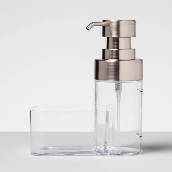 Plastic Foaming Soap Dispenser with Caddy Silver - Made By Design&#8482;