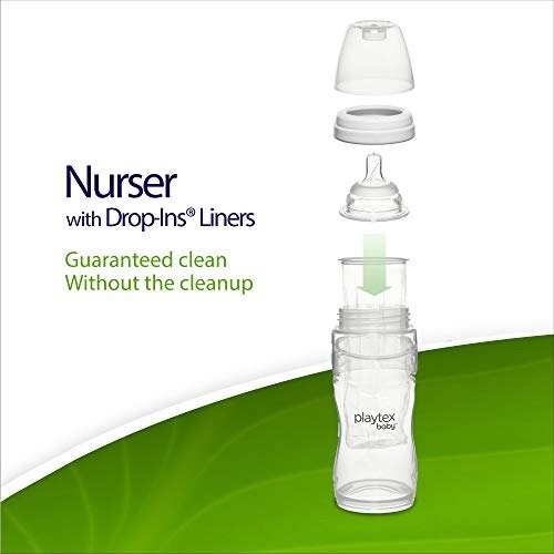 Baby Nurser Baby Bottle with Drop-Ins Disposable Liners, Closer to Breastfeeding, Gift Set