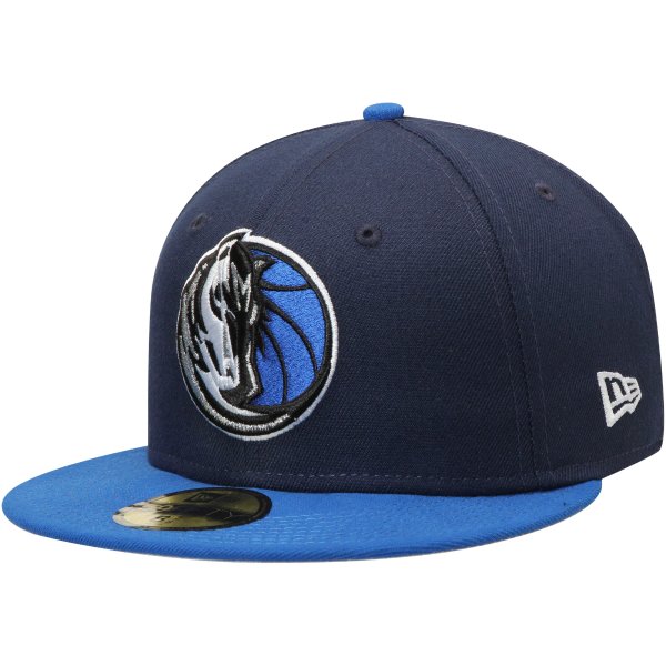Men's Dallas Mavericks New Era Navy/Blue Official Team Color 2Tone 59FIFTY Fitted Hat