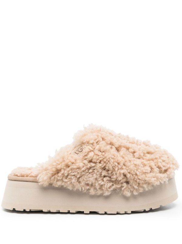 Maxi curly platform slippers