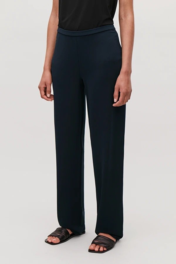 ELASTICATED JERSEY TROUSERS