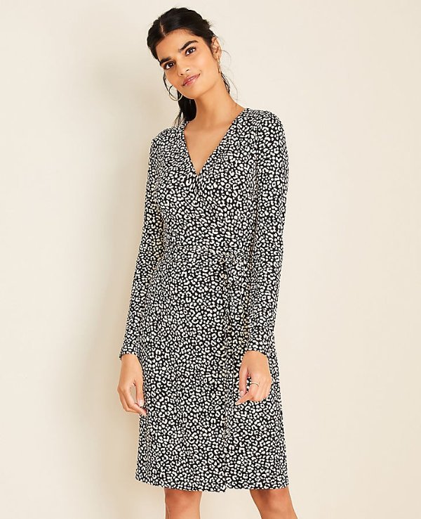 Cheetah Print Wrap Dress | Ann Taylor