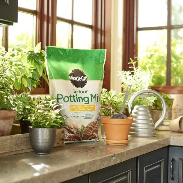 Indoor Potting Mix 6 qt., Grows beautiful Houseplants, 2-Pack