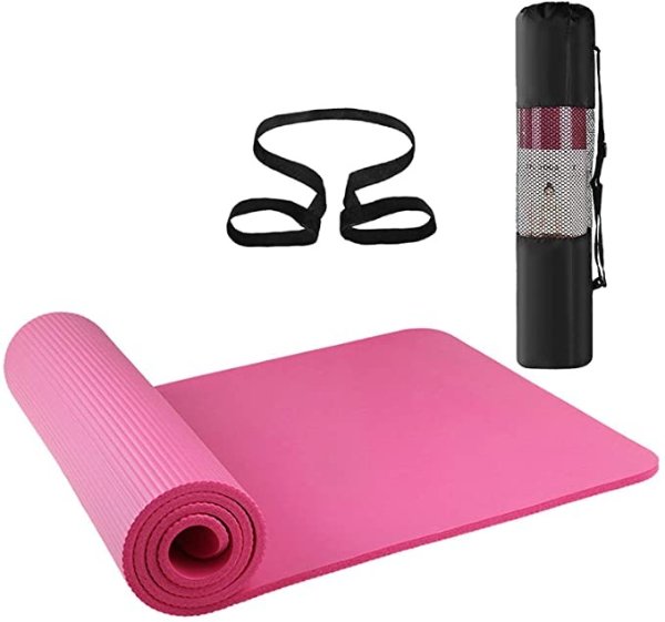 Lixada Yoga Mat -TPE Friendly Eco Non-Slip Yoga Mat Exercise & Fitness Mat,Workout Mat for All Type of Yoga, Pilates and Floor Exercises with Gift Carrying Strap and Storage Bag(72x24in)