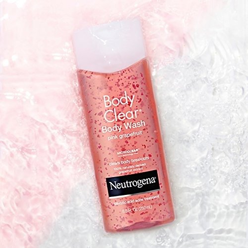 Neutrogena Body Clear Body Wash with Salicylic Acid Acne Treatment to Prevent Breakouts, Pink Grapefruit Scent, 8.5 fl. Oz